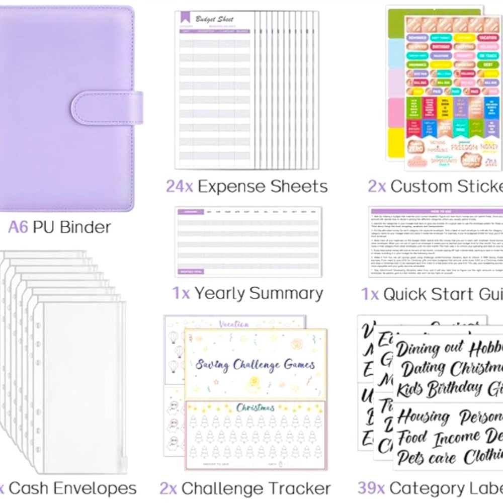 ✍️Purple Beginner Budget Binder